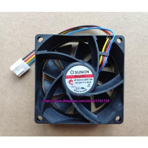 Brand new and original MF70251V2-Q00C-S99 70*70*25mm 7cm 12V 0.9W 4wires maglev blower fan