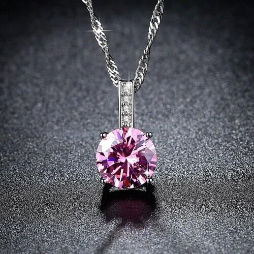 YaYI Fine Jewelry Natural Gemstones Sapphier Cubic Zirconia Silver Color Wedding Party tassel Little Heart Necklace Pendant Gift