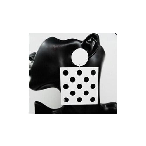 New Arrival Hip Hop Dice Night Club Acrylic Earrings Studs Women Stylish Square Art Jewelry Hot Sale