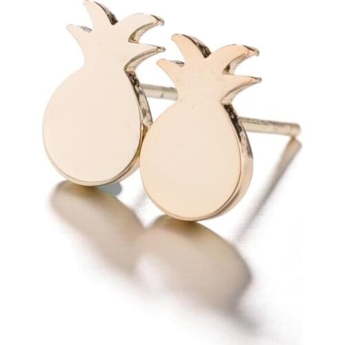 Womens Classic Water Drop Bottle Pineapple Earrings Rose Gold Color Statement Earrings Party Jewelry Brincos Christmas Gift