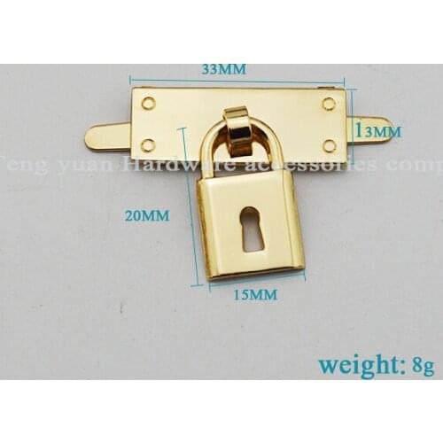 10pcs/ lot Luggage hardware accessories small wall padlock decorated womens bags
