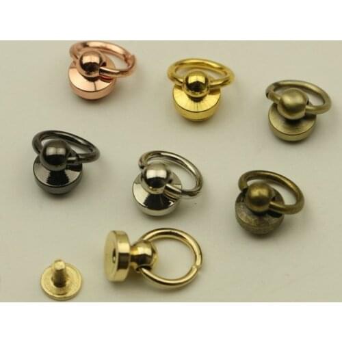10pcs Metal Bags Rivet Nail Buckle Swivel Screw Studs Button Handbag Chain Handle Connector Hardware Leather Craft Accessories