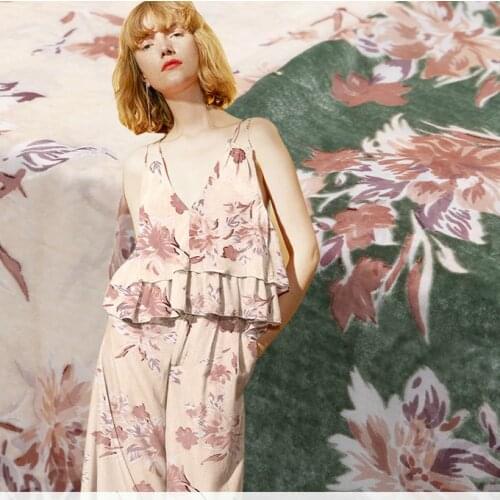 114cm wide burnout silk fabric meter hollow cheongsam dress silk velvet fabric yarn-dyed rayon fabric wholesale silk cloth