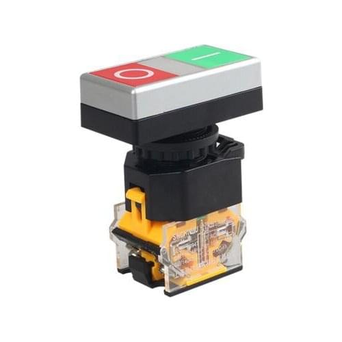 22mm Automatic Reset Button LA38-11DRG Push Button Switch With Double Button
