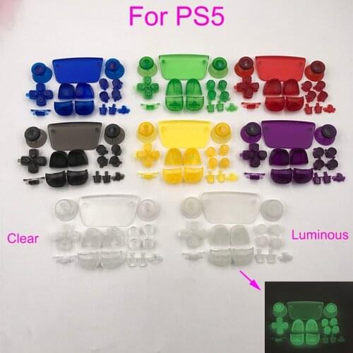 24 Set For Playstation 5 Replacement Shell Case Joysticks Cap Dpad R1 L1 R2 L2 For PS5 Controlle Thumbstick