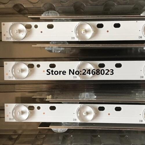 3pcs 32'' 570mm*17mm 10leds LED Backlight Lamps LED Strips w/ Optical Lens Fliter for TV Monitor Panel 30V New