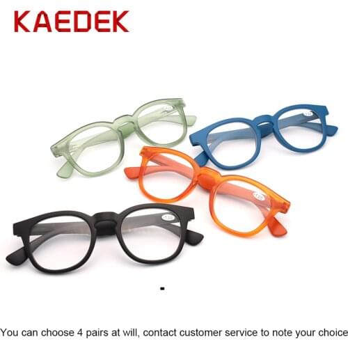 KAEDEK 4 Sets Reading Glasses Anti Blue Ray Women Gafas de Lectura Spring Hinge Eyeglass Frames Value Package Price
