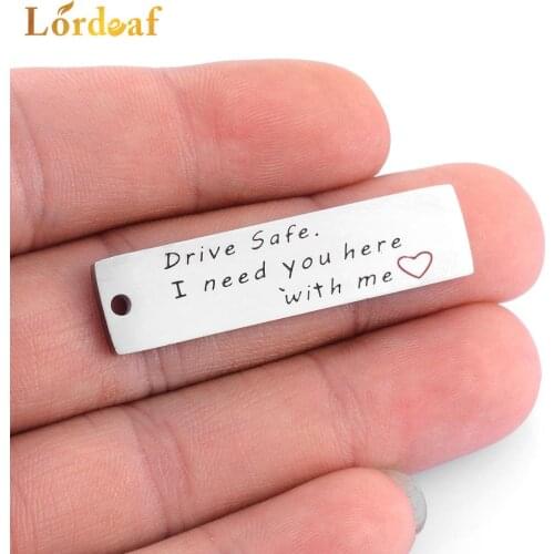 5pcs Stainless Steel Small Pendant Accessories DIY Keychain Pendant Jewelry Wholesale