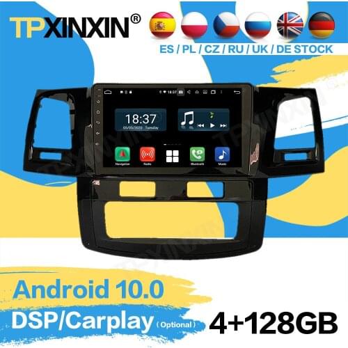 128G 2Din Car Radio Stereo Receiver Android 10 For Toyota Hulix Fortuner 2008 GPS Navigation Player Video Receiver IPS Head Unit