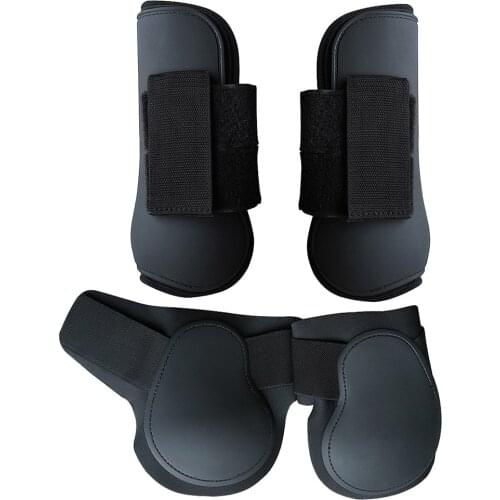 4Pcs Outdoor Horse Leg Boots Riding Training Front Hind Adjustable Brace Guard Durable Protection Wrap Equestrian Equipment