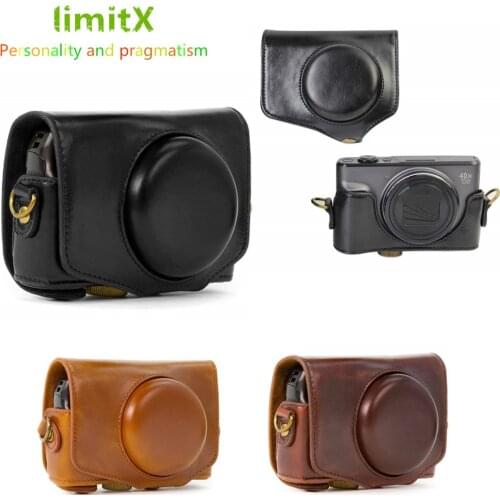 Retro PU Leather Camera bag hard case cover with Strap For Canon Powershot SX740 HS SX730 HS SX720 HS Digital Camera