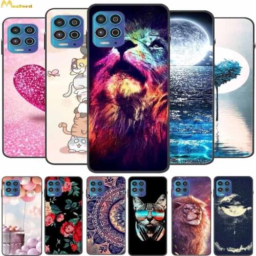 For Moto G100 5G Case Lion Silicone Soft TPU Phone Cover for Motorola G100 5G Cases MotoG100 2021 6.7" G 100 Capa Black Bumper