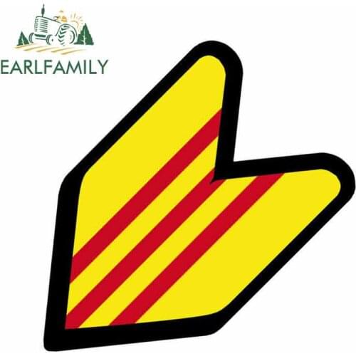 EARLFAMILY 13cm x 12.7cm JDM WAKABA BADGE VIETNAM VIETNAMESE Car Decal Flag Not Vinyl Car Sticker