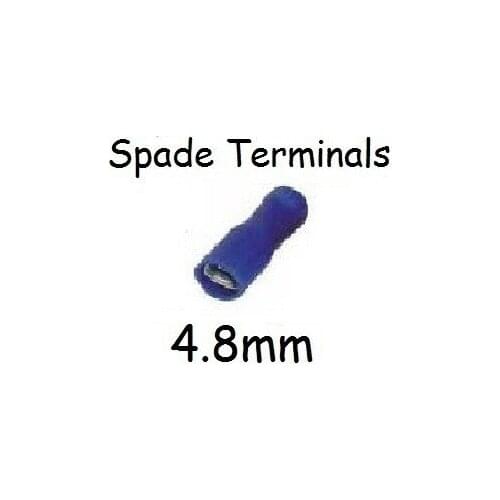 [ Fly Eagle ] 25 PCS X BLUE Ins Female Spade Connector Terminals - 4.8mm
