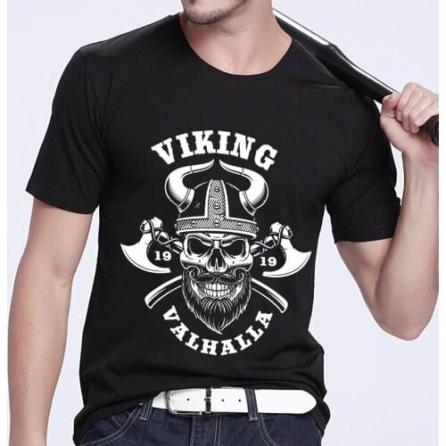 Man T-shirts Summer Black All-match Print Tee Shirt Gothic Style Skull Pattern Series Male Tops O-neck Men Short Sleeve Clothes
