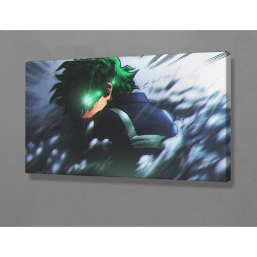 My Hero Academia HD Printed Canvas Painting Deku Lzuku Midoriya Wall Art Poster Home Decor Animation Modular Picture Living Room