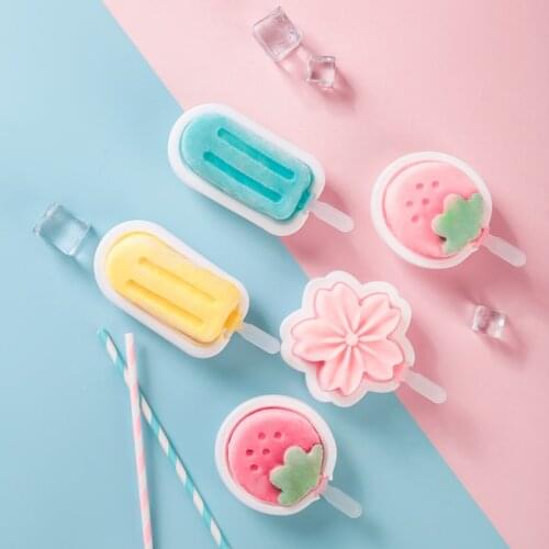 3 pcs Summer silicone popsicle mold home DIY Homemade Ice Lolly Mold love ice cream mold Ice Cream Popsicle Ice Pop Maker Mould