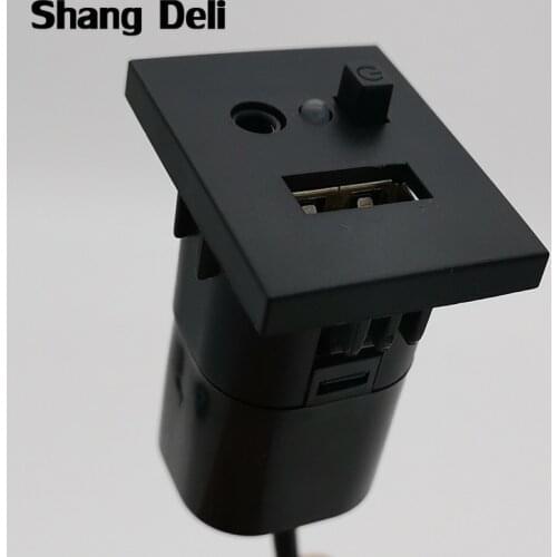 For Ford Focus 2 MK2 2009 2010 2011 Mini USB Cable Audio Input Adapter usb Slot Interface Plug Button Car Accessories
