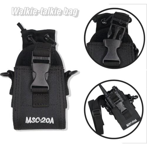 MSC-20A Nylon Pouch Bag Walkie Talkie Case Holder for KENWOOD BaoFeng UV-82 UV-5R UV-9R Plus BF-888S Two Way Radio Carry Case