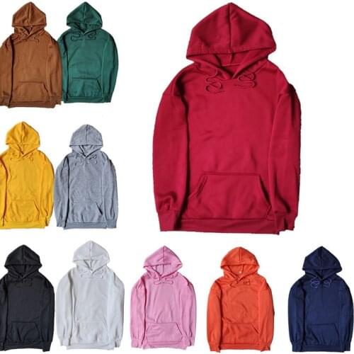 2019 Fashion Colorful Hoodies Mens Thicken Clothes Winter Sweatshirts Men Hip Hop Streetwear Solid Fleece Man Hoody jacket