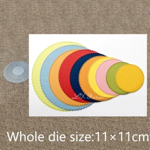 New Design Craft Metal stencil mold Cutting Die 11pcs lace round frame scrapbook die cuts Album Paper Card Craft Embossing