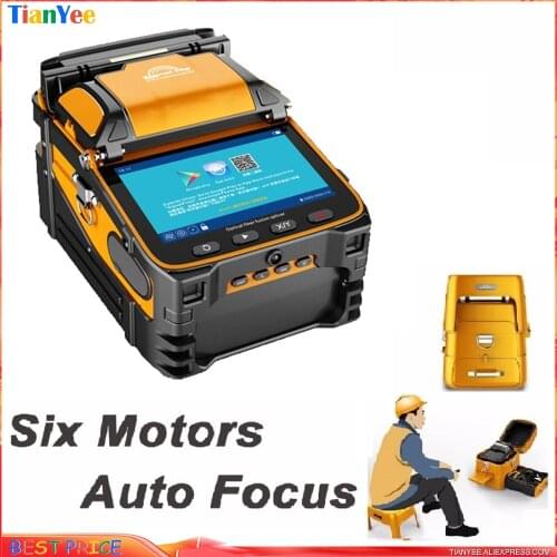 AI-9 Multi-language Optical Fiber Fusion Splicer FTTH Fiber Splicing Machine Built-in Optical Power Meter VFL