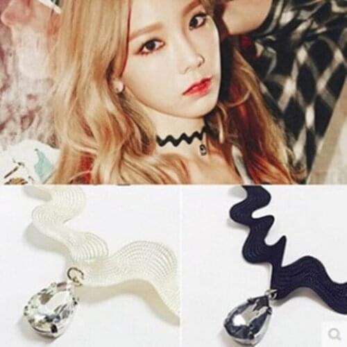 Kim Tae Yeon album wave of price zircon chain collar necklace, Girls