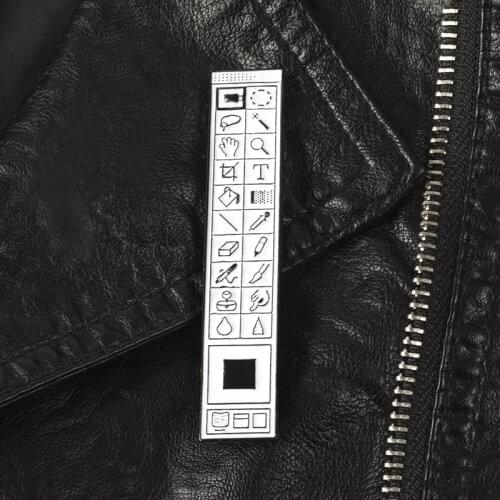 Childhood Memory Classic Photoshop Toolbar Lapel pins Designer Meme Brooches For Men Women Unisex Artists and Designers Jewelry