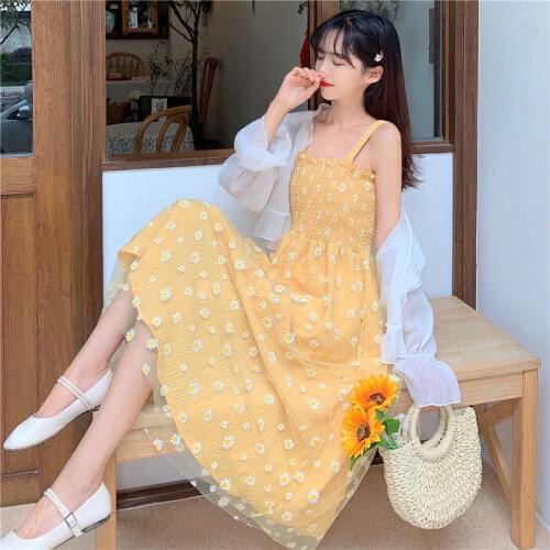 Dresses For Women Womens White Suspender Dress, Summer 2021 Vestido De Mujer Femme Robe