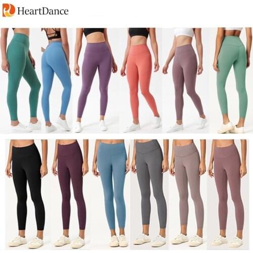 Lulu 20 Colors Sport Leggings Women Yoga Pants Custom Logo Fitness Clothing Running High Waist Gym Tights Stretch Sportswear