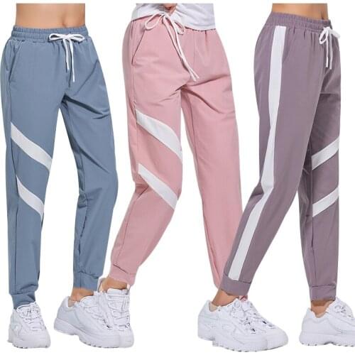 Sport Women Pants Drawstring Waist Jogging Trousers Outdoor Gym Running Sportswear Loose Training Pants Sweatpants