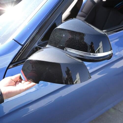 Three-color Carbon Fiber Style ABS Plastic Out Side Rearview Mirror Cover Trim for BMW 1 2 3 4 Series GT X1 2012-18 Accessories