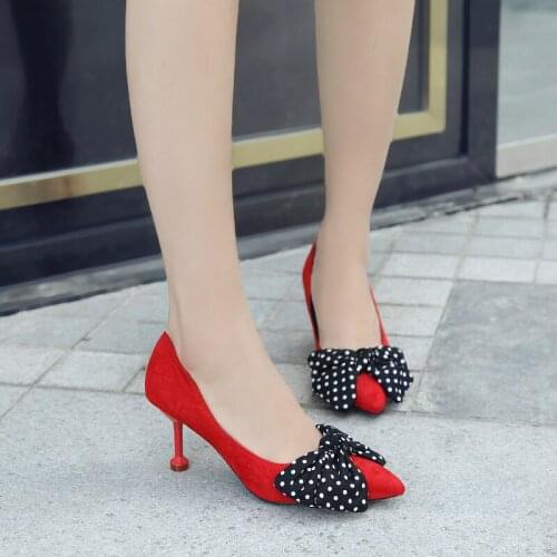 High Heel Pumps Women Shoes Brand Female Thin Heel Metal Decoration Classics Women Pumps Pointed Toe Offical Ladies Shoes U22-48