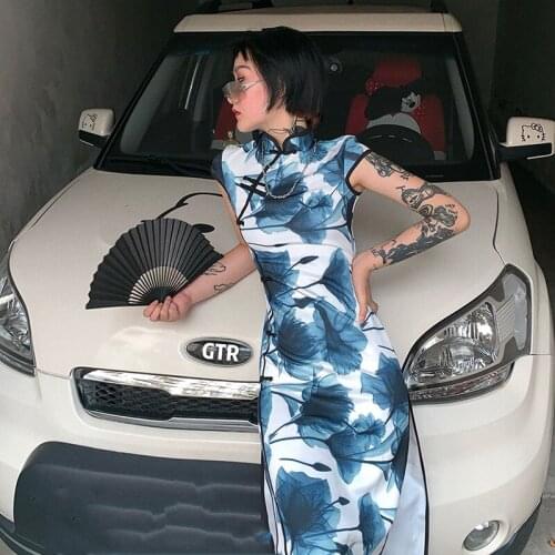 Improved Cheongsam Vintage Qipao Chinese Style Dress Formal Dresses White Evening Party Dress Modern 2020 Elegant Qipao JL1247