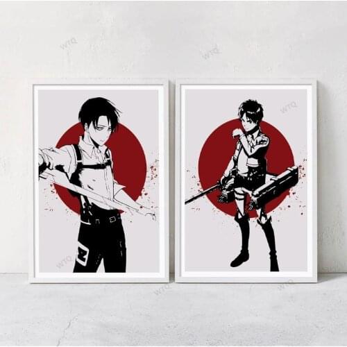 WTQ Attack on Titan Jaeger Levi Ackerman Canvas Painting Posters and Prints Wall Decor Wall Art Picture Room Decor Home Decor