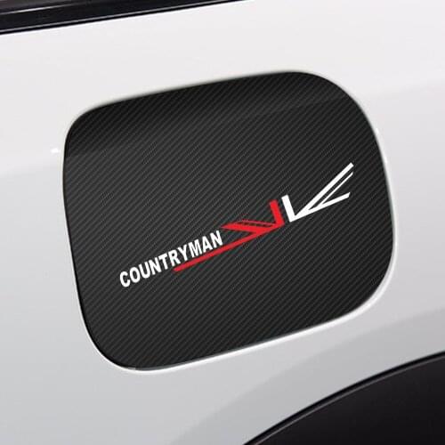 Union Jack Style 5D Carbon Fiber Vinyl Car Decoration Fuel Cap Tank Cover Sticker Decals For Mini Cooper Countryman F60 2017