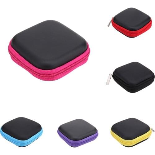 Headphones Storage Box USB Hard Case Earphone Bag Key Coin Bags Waterproof SD Card Cable Earbuds Holder Box round square shape