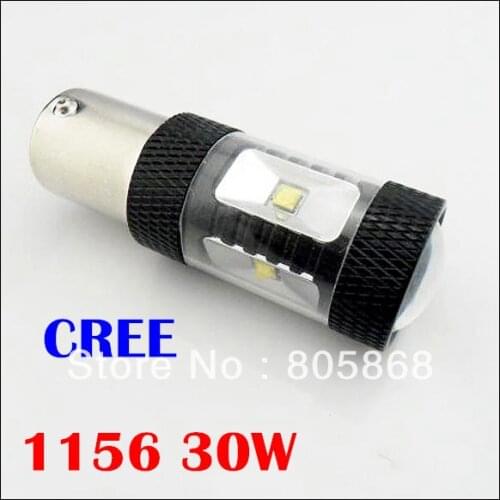 10pcs/lot super brightness High Power 1156 led, 30W cree chip led XBD p21w led, ba15s Reverse Tail Light Bulb Lamp White