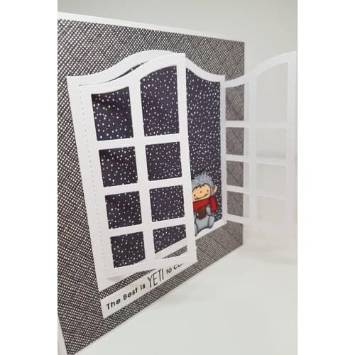 3D Window Door frame background gift 2018 New Cutting Dies Scrapbooking Dies Metal Embossing Stamps and die for Card Making DIY