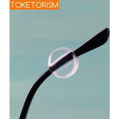 Toketorism 5 pairs/10 pieces soft Anti-Slip ear hook comfort retainers for glasses accessories round grips