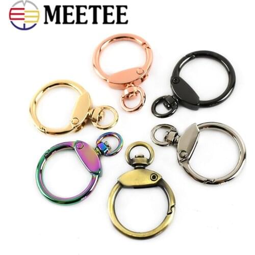 5pcs 23mm Metal Hook Keychain Buckle Spring Key O Ring Buckle DIY Bag Decoration Hanging Jewelry Crafts Accessories BF029