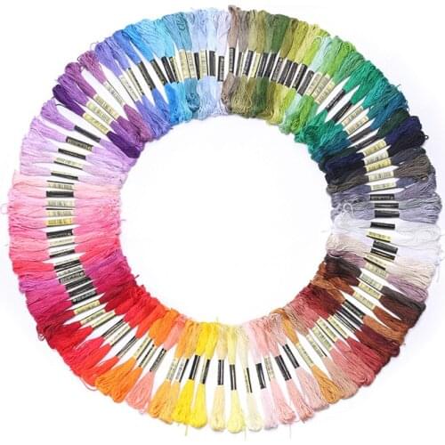 24/36/50/100/150 Colors Cotton Embroidery Floss Thread Kits for Cross Stitch Embroidery 6 Strands 8m Sewing Tool Accessories