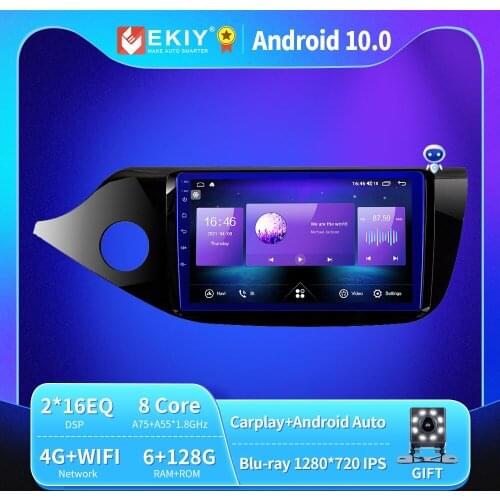 EKIY Android 10 Car Radio For Kia Ceed Cee'd 2 JD 2012 - 2018 Autoradio Blu-ray 1280*720 IPS/QLED Multimedia Player Navi GPS DSP