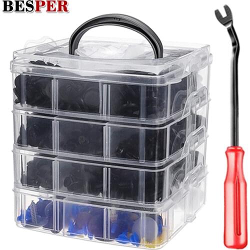 Besper Car Fastener Clips Mixed Auto Fastener Clip Door Trim Panel Auto Bumper Rivet Push Retainer Pin Rivet Car Accessories
