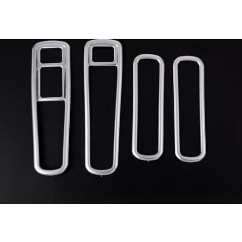Car Switch Panel Cover Side Window Left handle 4pcs For Jaguar XE 2015-2018 ABS Accessories