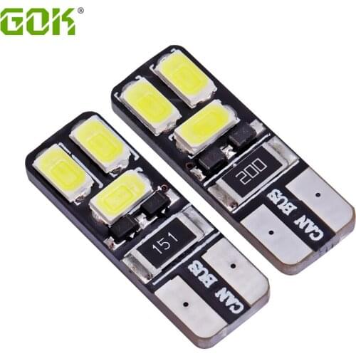 Free shipping 500PCS/lot Car Auto LED T10 led canbus W5W t10 6smd LED 5630 5730 car Light canbus Bulb No error led light