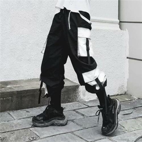 Streetwear Fashion Men Wide Leg Pants Spring Summer Hip Hop Tactical Trousers Baggy Jogger Men Hiking Pantalones Moda Masculina