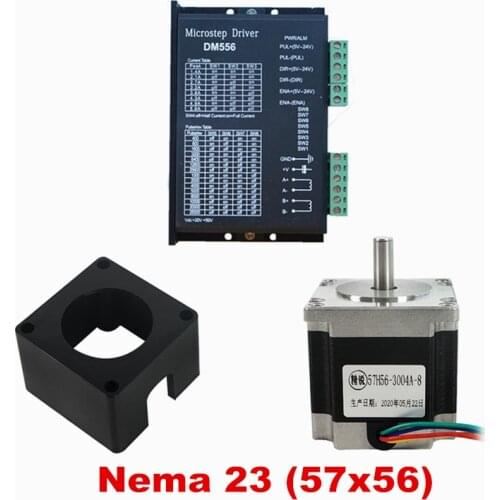 DM556/DM542 driver nema 23 stepper motor 57mm motor base for diy cnc frame machine