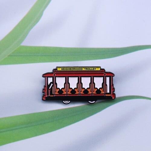 Trolley Enamel Pin retro bus brooch traffic transportation badge