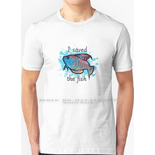 I Saved The Fish Detroit Become Human T Shirt 100% Pure Cotton Detroit Become Human Detroit Become Human Dbh Dbh Dbh Dbh Fish
